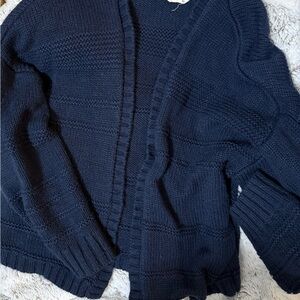 Cozy Navy Blue Knit Cardigan